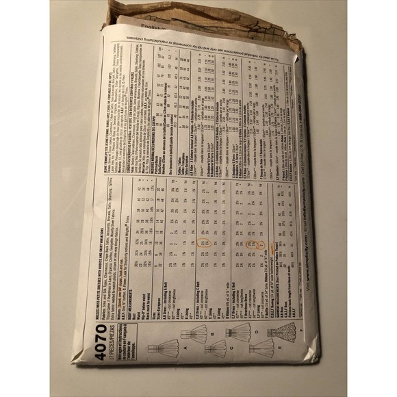 Misses' Special Occasion DRESSES Sz 6 -14 Simplicity #4070 - Picture 2 of 2